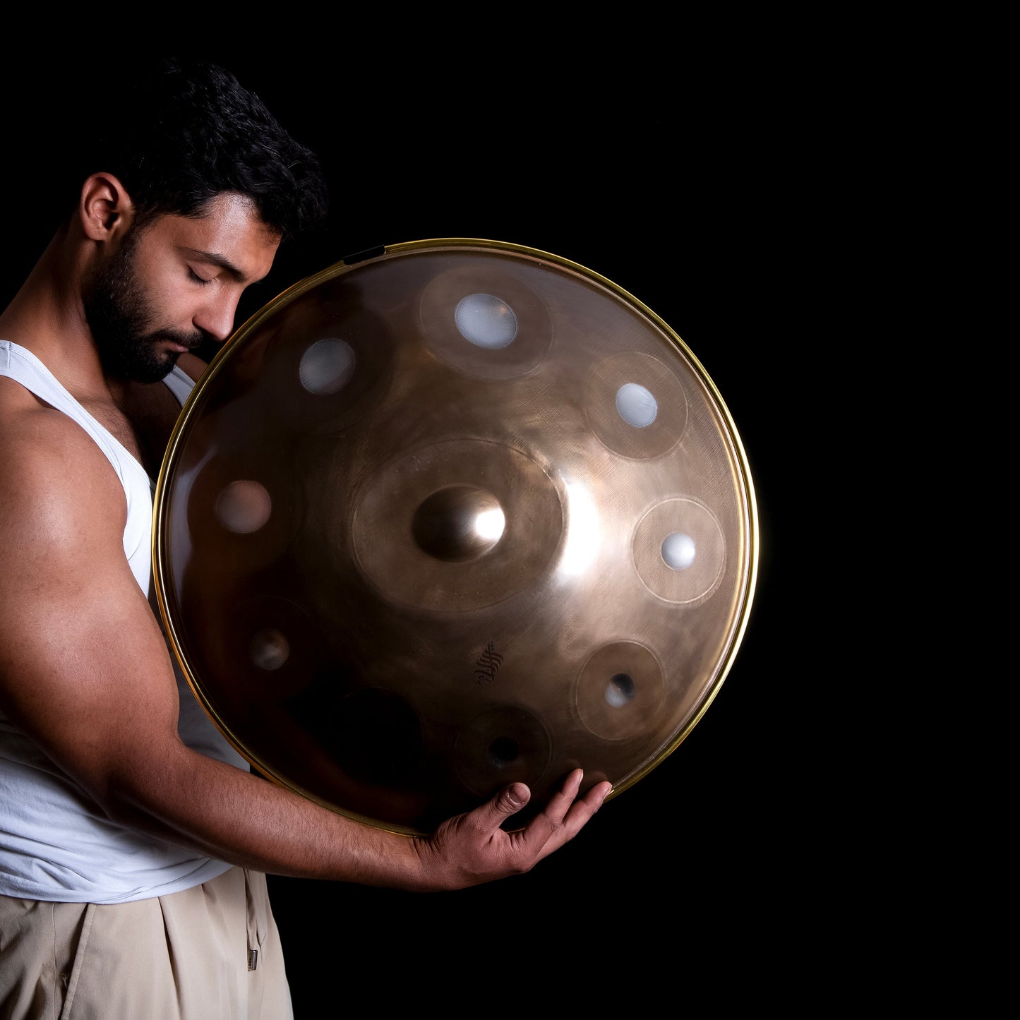 RooGiiNaa Hand Pan, 10 Notes, Stainless Steel, 440HZ, D-Kurd
