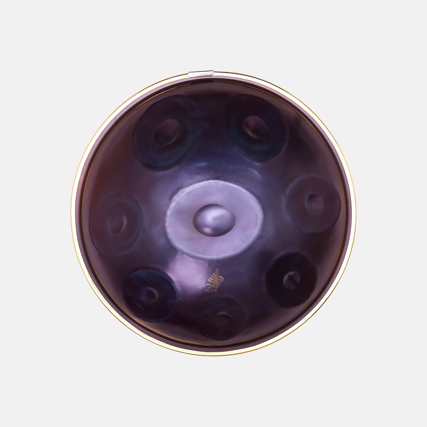 Rogina Hand Pan – 8 Notes,Nitried Steel, 440Hz C Major, Aurora Purple Finish