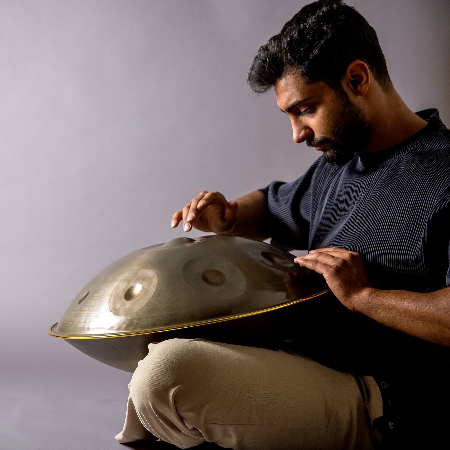 Rogina Hand Pan – 9 Notes, Nitride Steel, D Kurd, 440Hz, Metallic Copper Brown Finish