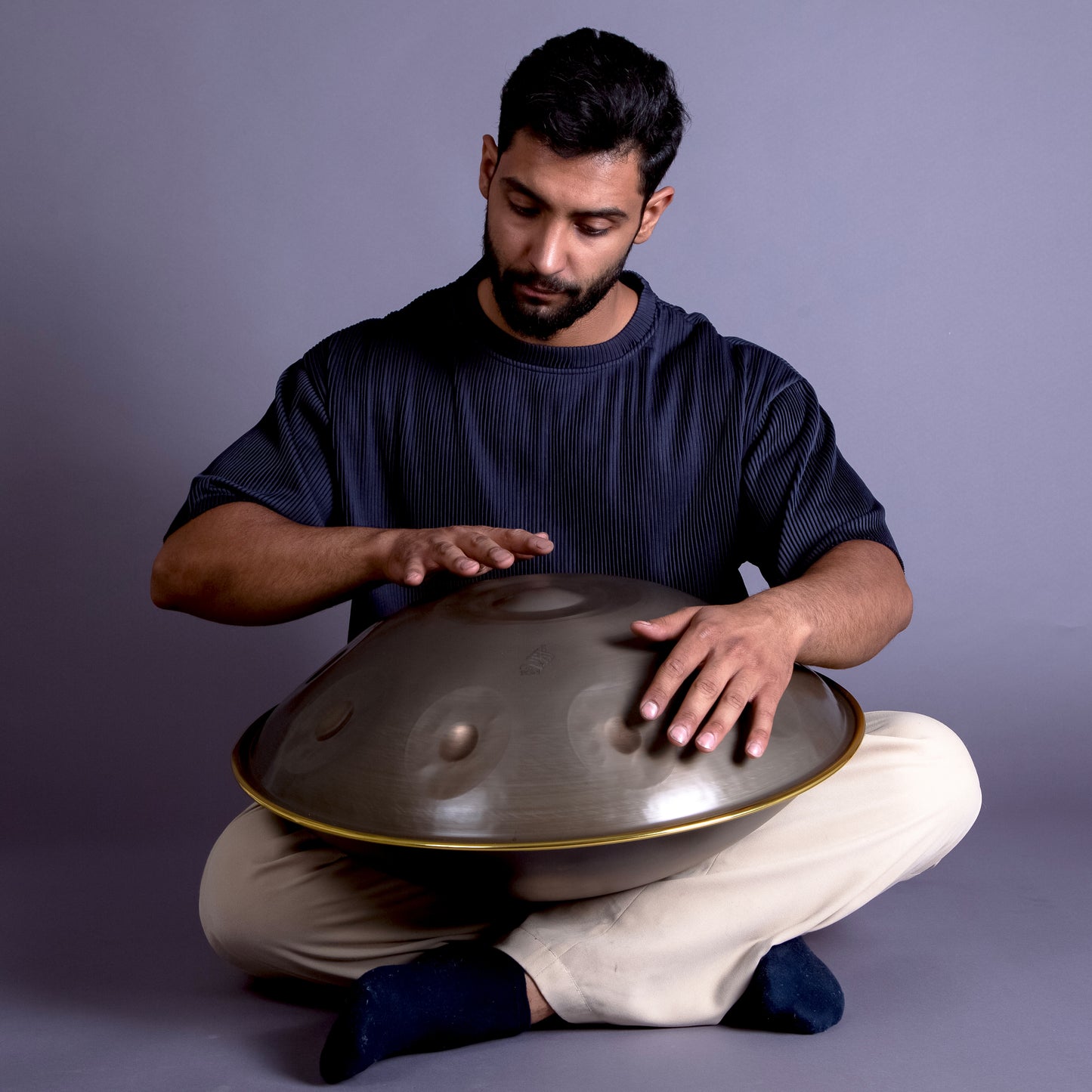 Rogina Hand Pan – 9 Notes, Nitride Steel, D Kurd, 440Hz, Metallic Copper Brown Finish