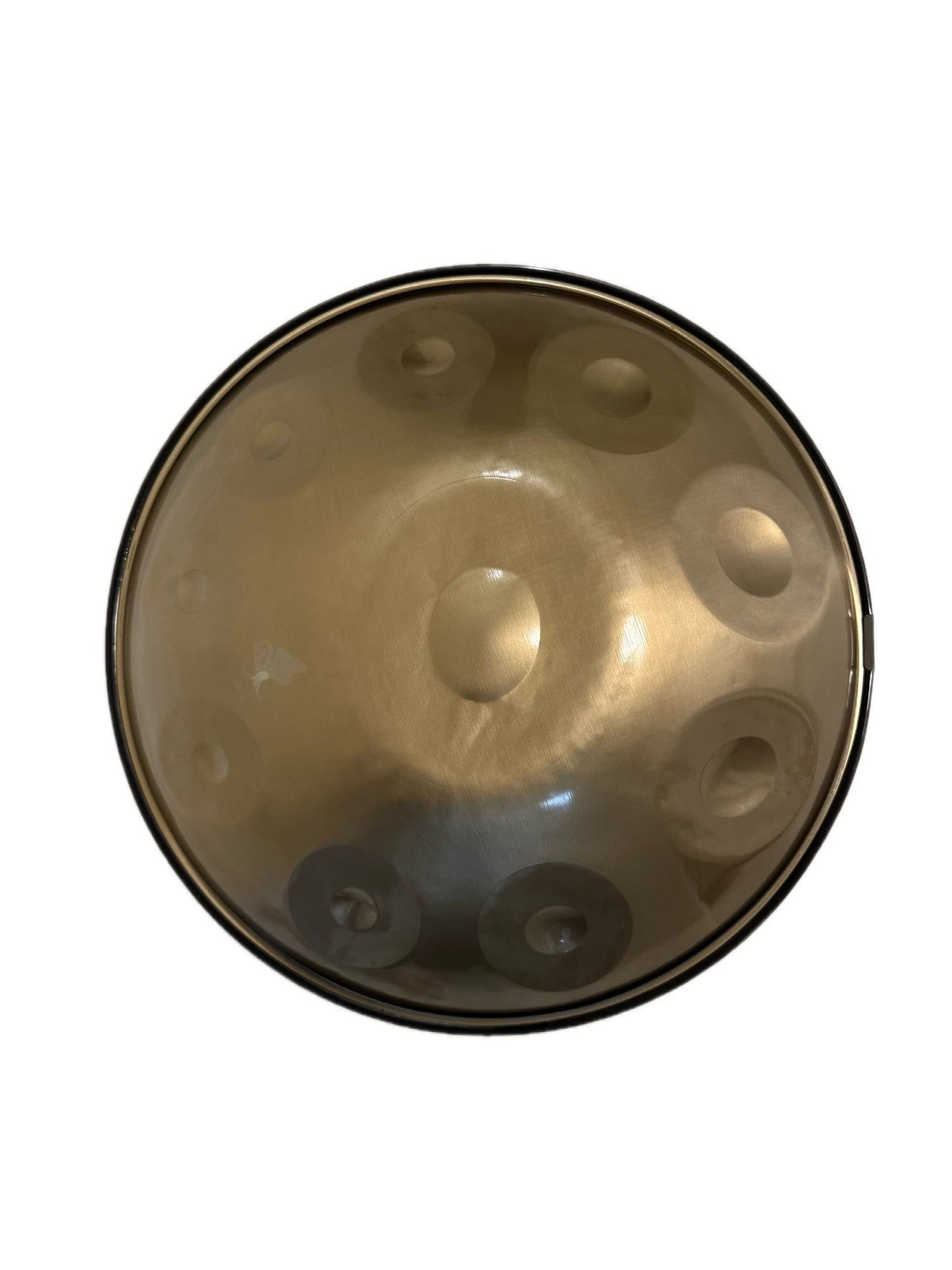 Rogina Hand Pan – 10 Notes, D-Kurd, 440 Hz, Stainless Steel, Royal Gold