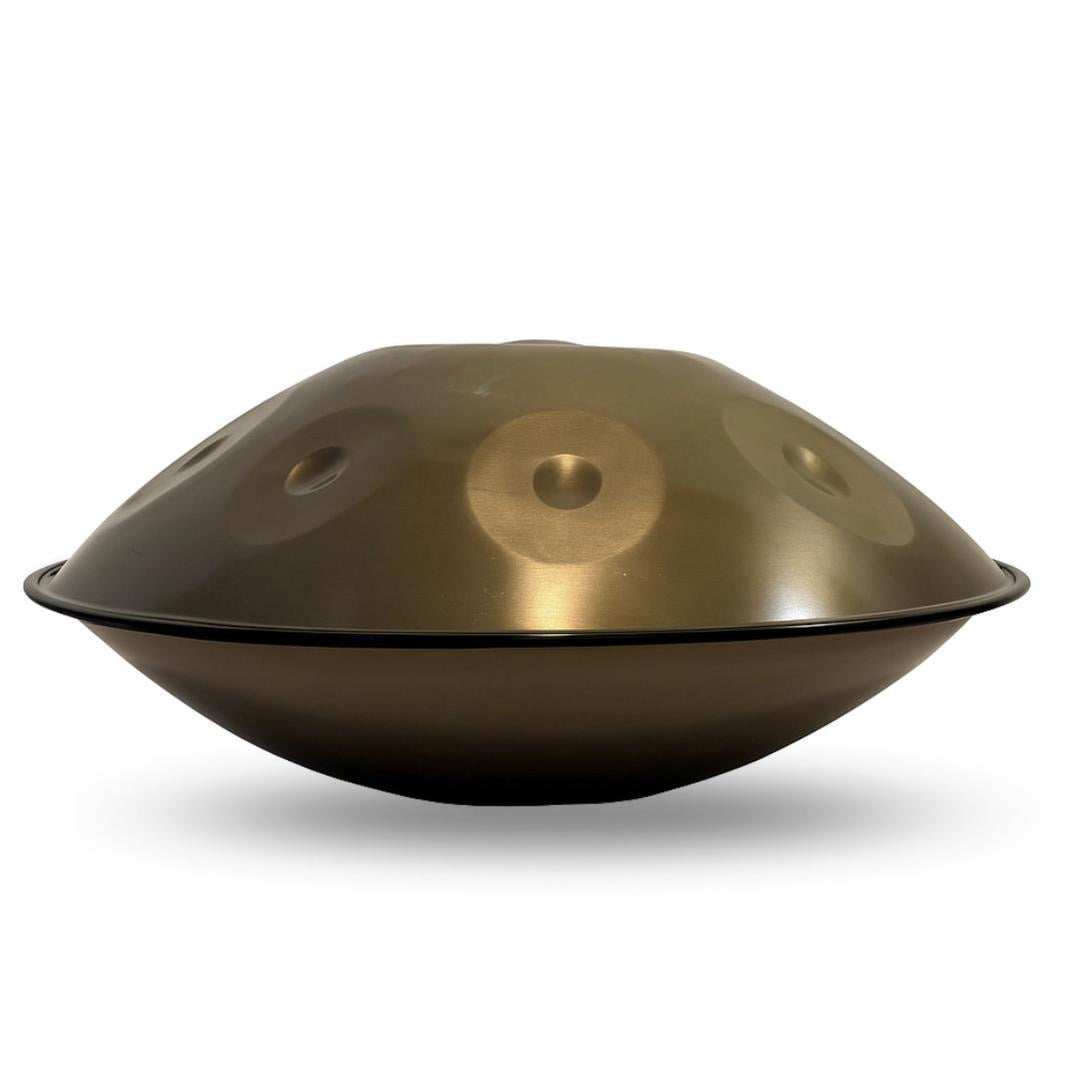 Rogina Hand Pan – 10 Notes, D-Kurd, 440 Hz, Stainless Steel, Royal Gold